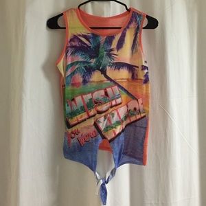 Beachy "Wish You Were Here" tank