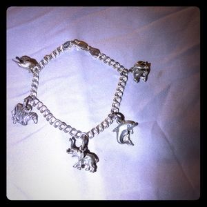 Silver charm bracelet