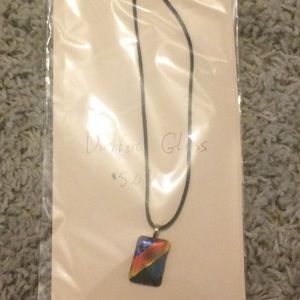 Dichroic glass necklace