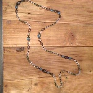 Long AE colored beaded necklace