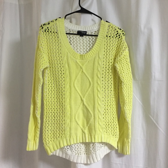 Neon yellow knit sweater