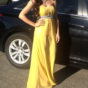 Yellow prom dress