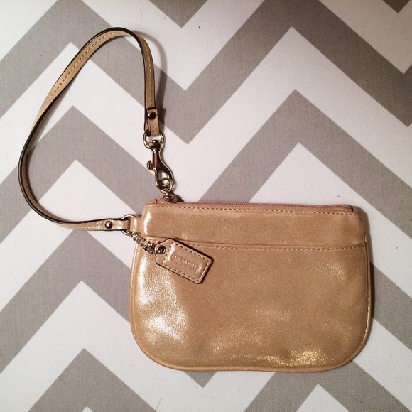 Gold Coach Wristlet