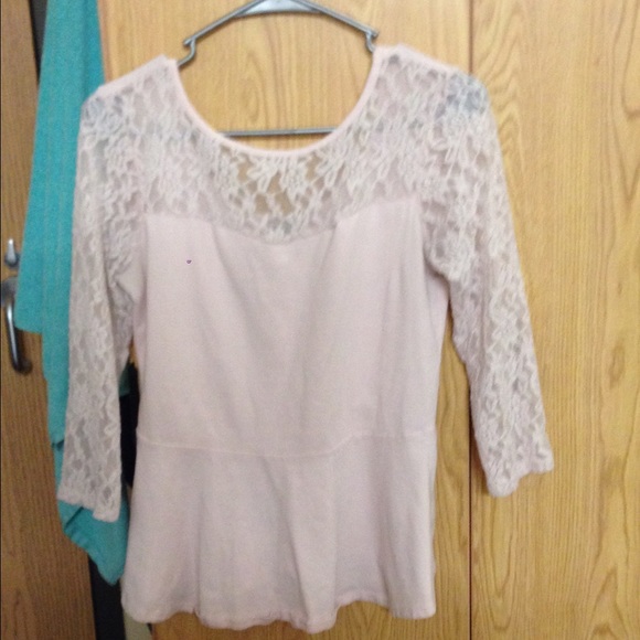 Light Pink Peplum shirt