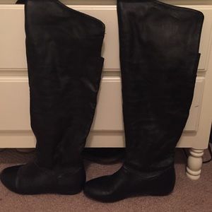 Black knee high boots