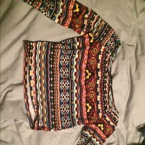 Tribal print crop top.