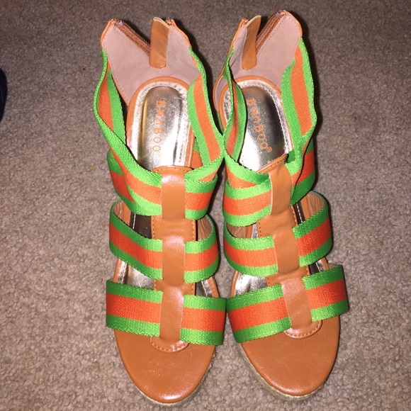 Orange & green wedges