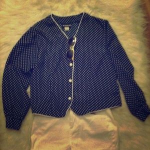 Vintage Navy and white blouse