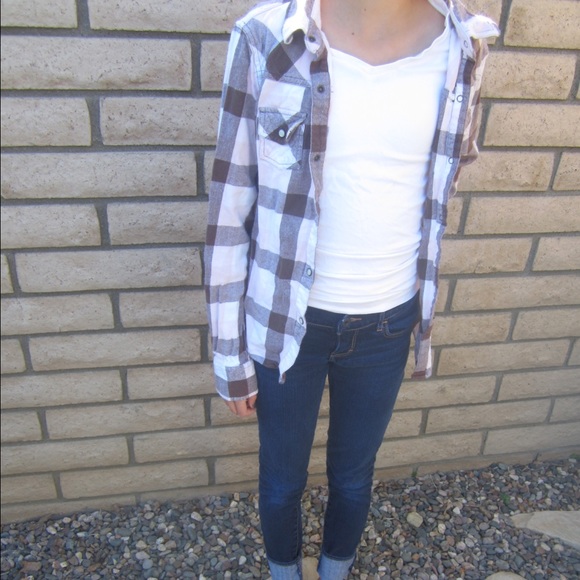 Flannel with free white tshirt