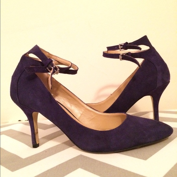 Navy Blue Strappy Heel by Audrey Brooke
