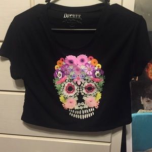 Sugar Skull Crop Top