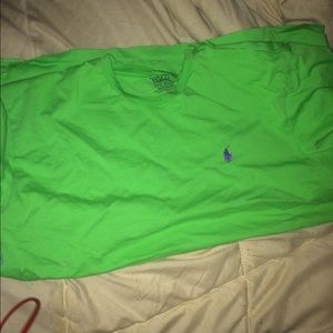 Bright green men polo T-shirt