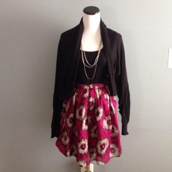 Anthropologie Odille floral skirt w pockets