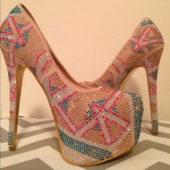 Alba Sparkle party platform pumps