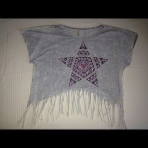 Hobo star cropped shirt