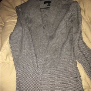 Black and white striped cardigan