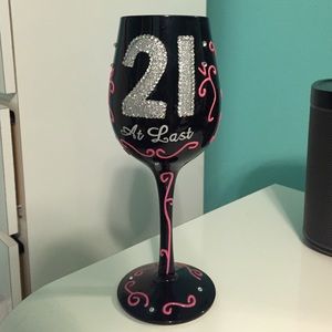 ✨🍸👑21st Birthday Party Glass👑🍸✨
