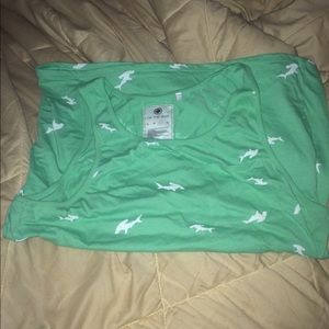 Mint green(hammer head shark) tank