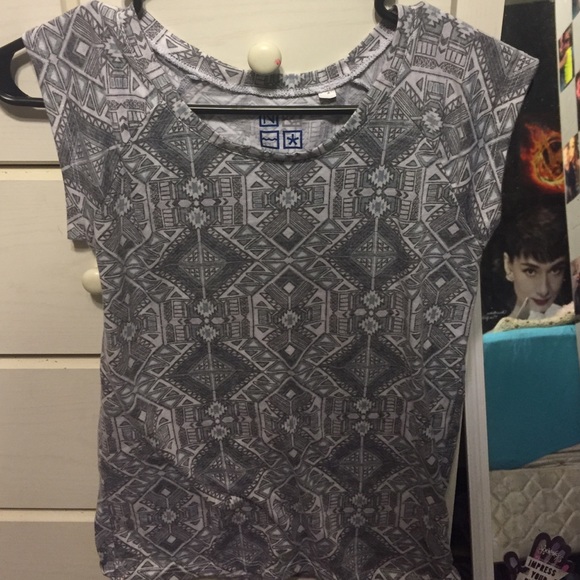 Grey Tribal Print Shirt