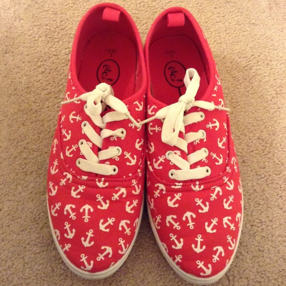 Pink anchor shoes