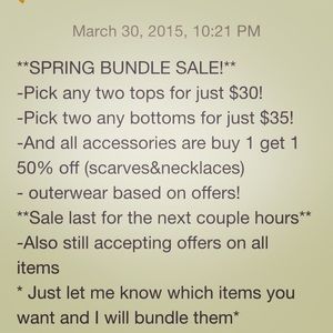 !!!SPRING CLOSET SALE!!!
