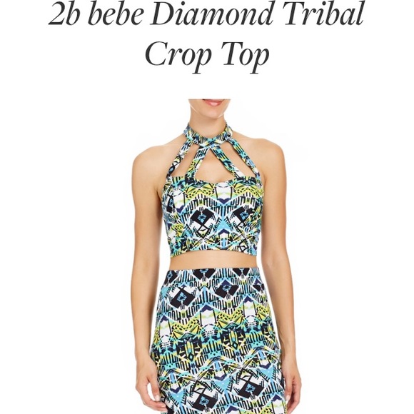NWT 2b diamond tribal crop top