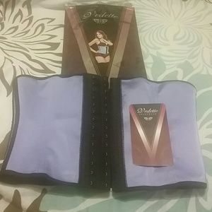 Waist Trainer (Purple), 2 rows of hooks, spandex