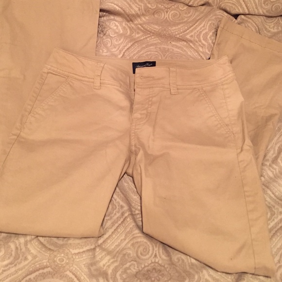 Flared American eagle khakis