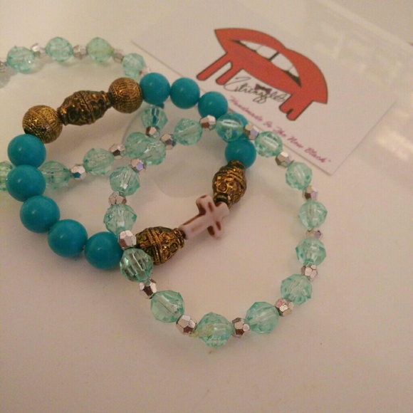 Handmade 3pc Bracelet Set - Picture 2 of 3