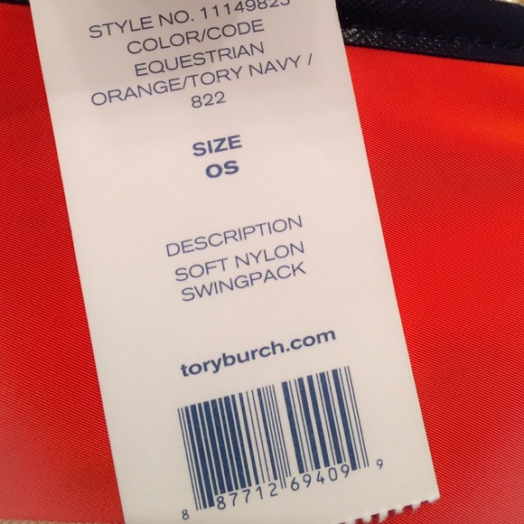 *SOLD*NWT Tory Burch Orange Soft Nylon Swingpack - Picture 3 of 4