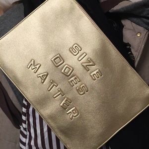 Brand New Size Does Matter Clutch - Gold