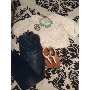 Almost Famous ripped jeans.