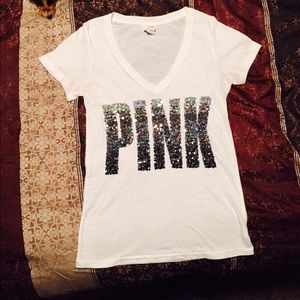 Sequenced PINK V-neck