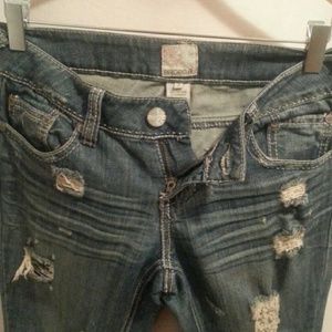 Modern vintage  blue jeans