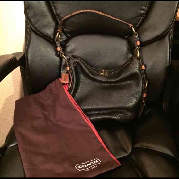 Black Leather Coach Bag