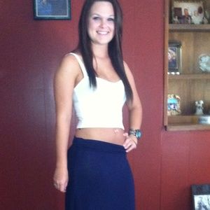 Hollister white Lacey crop top