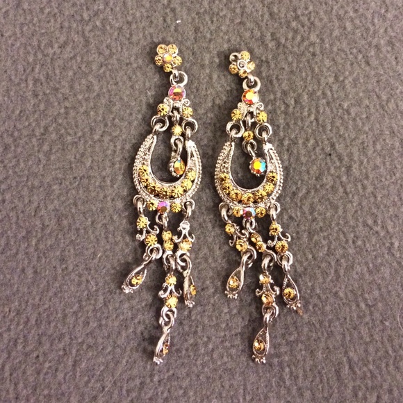 💎Silver Chandelier Earrings-Beige Jewels💎