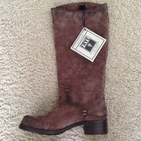 Frye Brown Suede Leather Pull On Boot - Picture 2 of 4