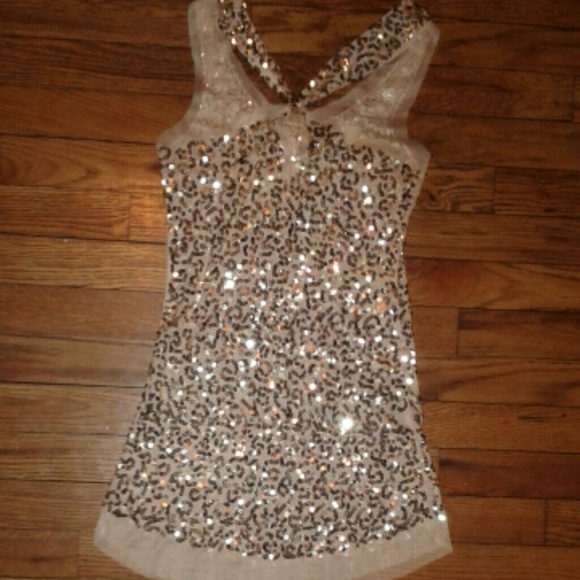Sequined shirt-dress