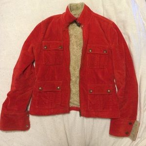 Lucky Brand Faux Fur Lined Corduroy Coat
