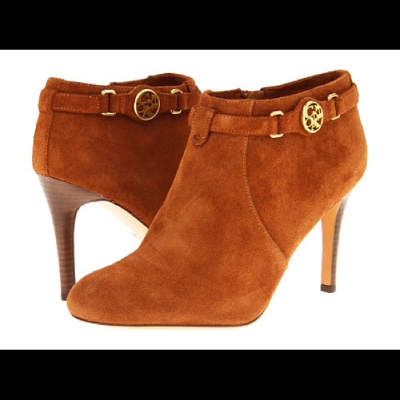 Coach Salene Brown Suede Booties Ankle Boots - Picture 4 of 4