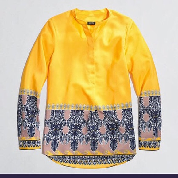 J. Crew Tops - J. Crew Printed Drapey Crepe Henley Blouse Bundle