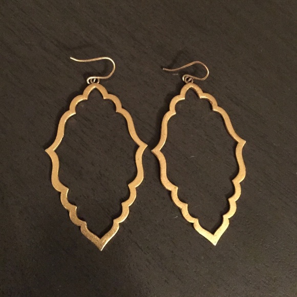 Dogeared gold dipped Moroccan design earrings