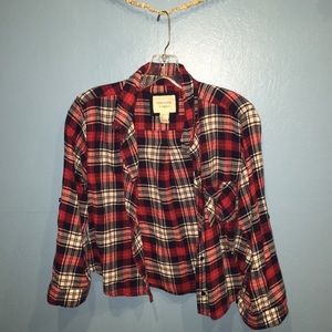 Cropped Plaid Top