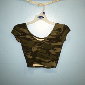 Camo Crop Top
