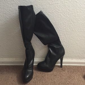 aldo black knee high boots