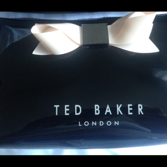 Ted Baker of London Black Cosmetic Bow Wash Bag
