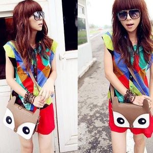 Brown fox messenger bag