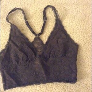 VS racer back gray lace Bralette
