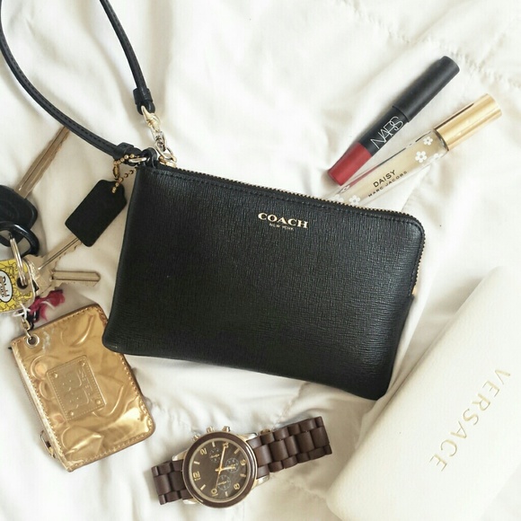 ASOS Clutches & Wallets - PRICE CUT! Coach Black Textured Wristlet Wallet